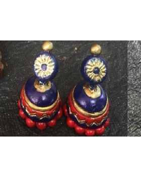 Handpainted Terracotta Jewellery – Ear rings Handpainted Terracotta Jewellery – Ear rings